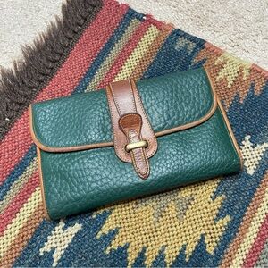 Dooney & Bourke Green and Brown Leather Wallet